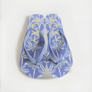 Roxy Flip Flops Sz 10 M Women’s Purple Logo Thong Sandals New